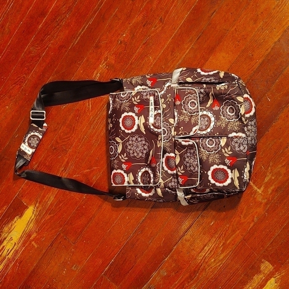 Ju-Ju-Be Lotus Lullaby Print Messenger Style Diaper Bag - Picture 1 of 16